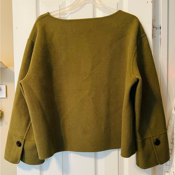 Sezane Rehane Pullover in Olive Green - Size 12 - Picture 3 of 6